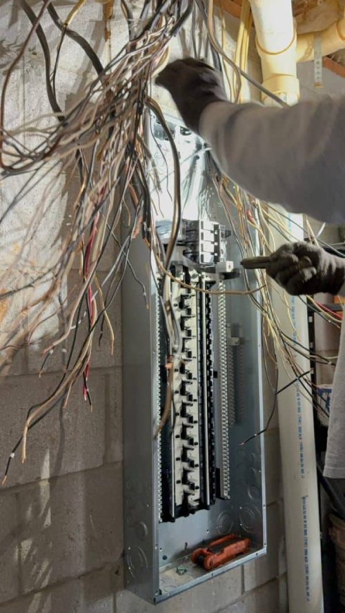 Residential Electrical Service Panel Wire Installation Residential Electrical Service Panel Wire Installation